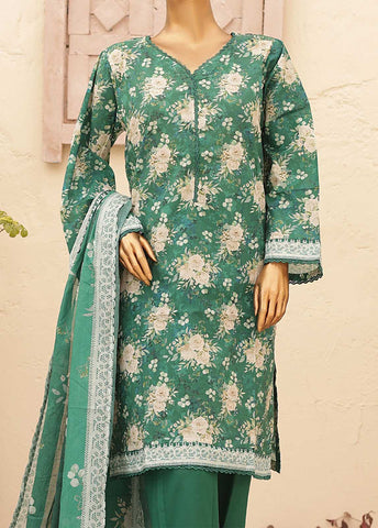 Bin Saeed Fabric - SMPR-0195- 3 Piece Printed Stitched Suit