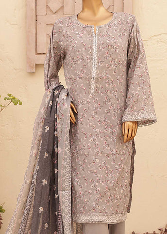 Bin Saeed Fabric - SMPR-0197- 3 Piece Printed Stitched Suit