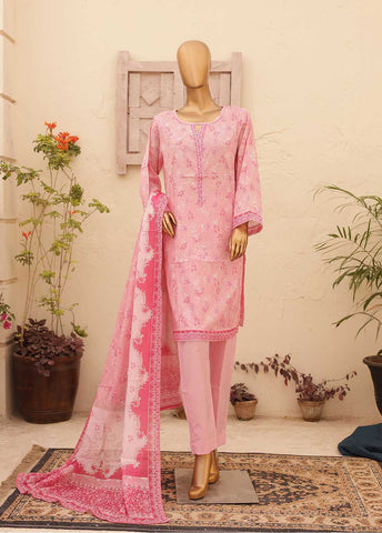 Bin Saeed Fabric - SMPR-0198- 3 Piece Printed Stitched Suit