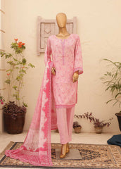 SMPR-0198- 3 Piece Printed Stitched Suit