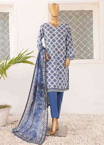 Bin Saeed Fabric - SMPR-0199- 3 Piece Printed Stitched Suit