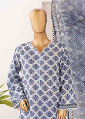 SMPR-0199- 3 Piece Printed Stitched Suit