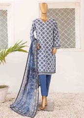 SMPR-0199- 3 Piece Printed Stitched Suit