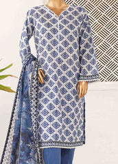 SMPR-0199- 3 Piece Printed Stitched Suit