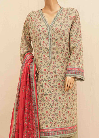 Bin Saeed Fabric - SMPR-0217- 3 Piece Printed Stitched Suit