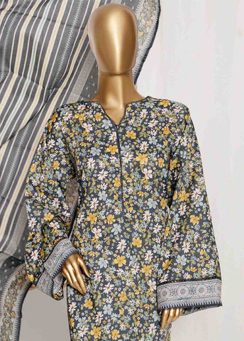Bin Saeed Fabric - SMPR-0218 - 3 Piece Printed Stitched Suit