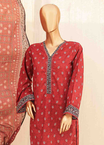 Bin Saeed Fabric - SMPR-0220- 3 Piece Printed Stitched Suit