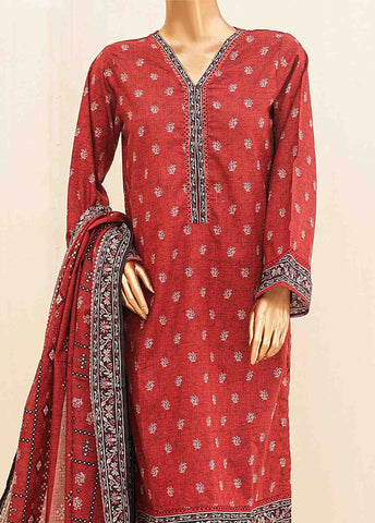 Bin Saeed Fabric - SMPR-0220- 3 Piece Printed Stitched Suit