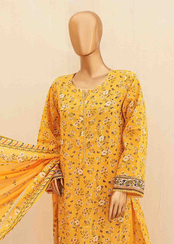 Bin Saeed Fabric - SMPR-0221- 3 Piece Printed Stitched Suit