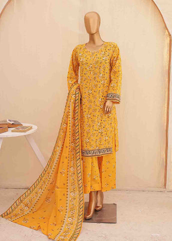 Bin Saeed Fabric - SMPR-0221- 3 Piece Printed Stitched Suit