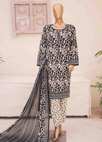 Bin Saeed Fabric - SMPR-0224- 3 Piece Printed Stitched Suit