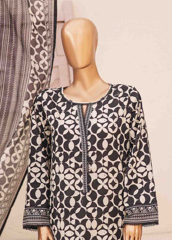 Bin Saeed Fabric - SMPR-0224- 3 Piece Printed Stitched Suit