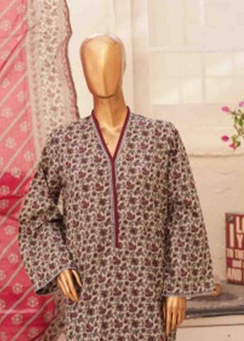 Bin Saeed Fabric - SMPR-0225- 3 Piece Printed Stitched Suit