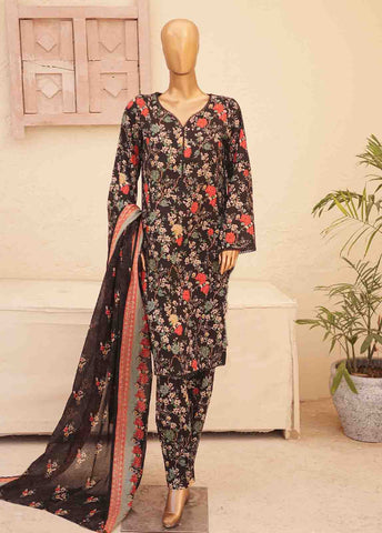 Bin Saeed Fabric - SMPR-0226- 3 Piece Printed Stitched Suit