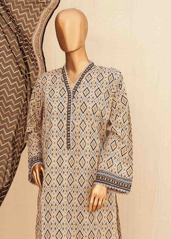 Bin Saeed Fabric - SMPR-0227 - 3 Piece Printed Stitched Suit