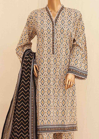 Bin Saeed Fabric - SMPR-0227 - 3 Piece Printed Stitched Suit