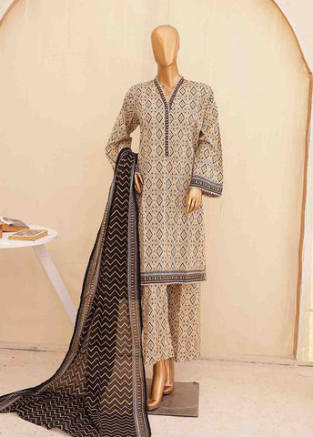 Bin Saeed Fabric - SMPR-0227 - 3 Piece Printed Stitched Suit