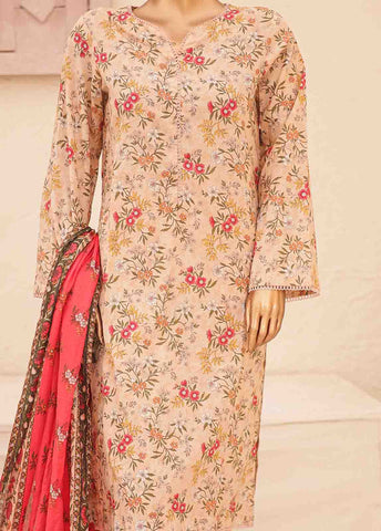 Bin Saeed Fabric - SMPR-0228- 3 Piece Printed Stitched Suit