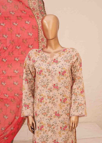 Bin Saeed Fabric - SMPR-0228- 3 Piece Printed Stitched Suit