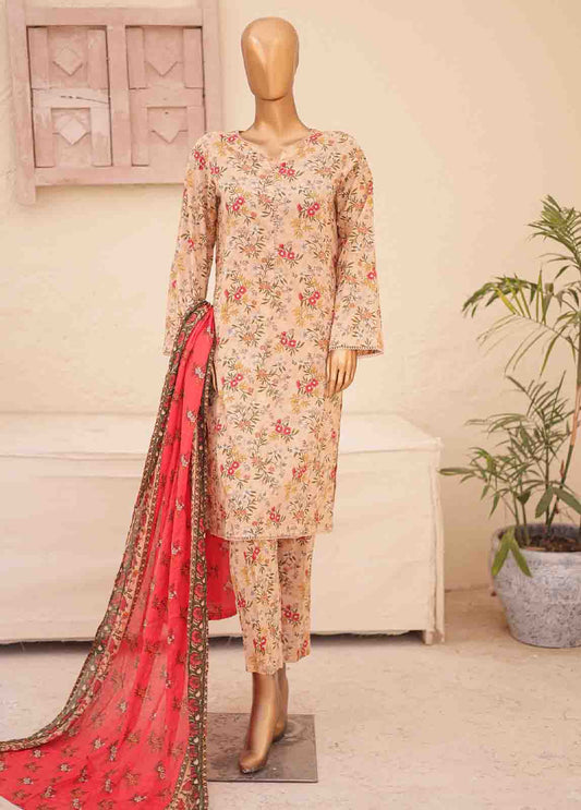 SMPR-0228- 3 Piece Printed Stitched Suit