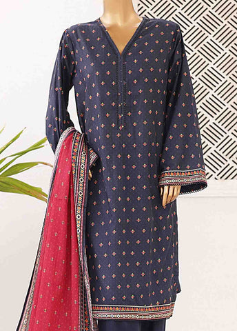 Bin Saeed Fabric - SMPR-0406- 3 Piece Printed Stitched Suit