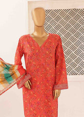 SMPR-0408- 3 Piece Printed Stitched Suit