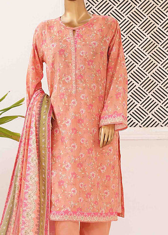 Bin Saeed Fabric - SMPR-0412- 3 Piece Printed Stitched Suit