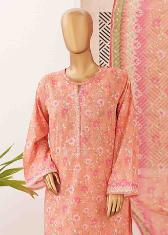 Bin Saeed Fabric - SMPR-0412- 3 Piece Printed Stitched Suit