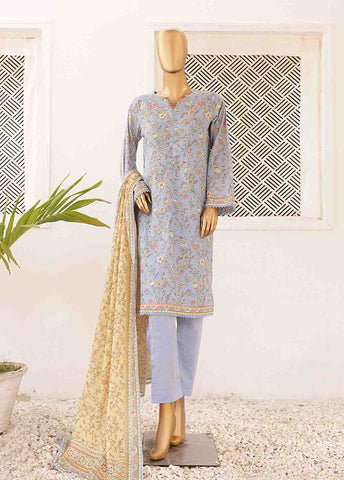 Bin Saeed Fabric - SMPR-0415- 3 Piece Printed Stitched Suit