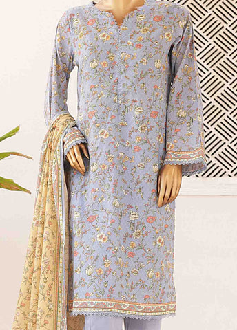 Bin Saeed Fabric - SMPR-0415- 3 Piece Printed Stitched Suit