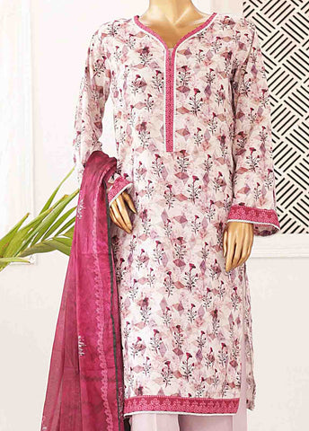 Bin Saeed Fabric - SMPR-0416- 3 Piece Printed Stitched Suit