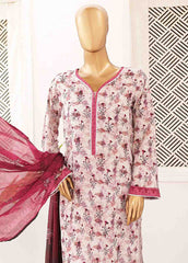 SMPR-0416- 3 Piece Printed Stitched Suit