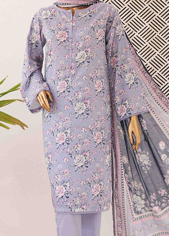 Bin Saeed Fabric - SMPR-0421 A- 3 Piece Printed Stitched Suit