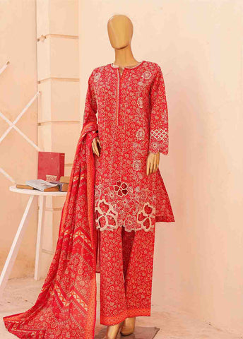 Bin Saeed Fabric - SMTB-0131 A- 3 Piece Embroidered Stitched Suit