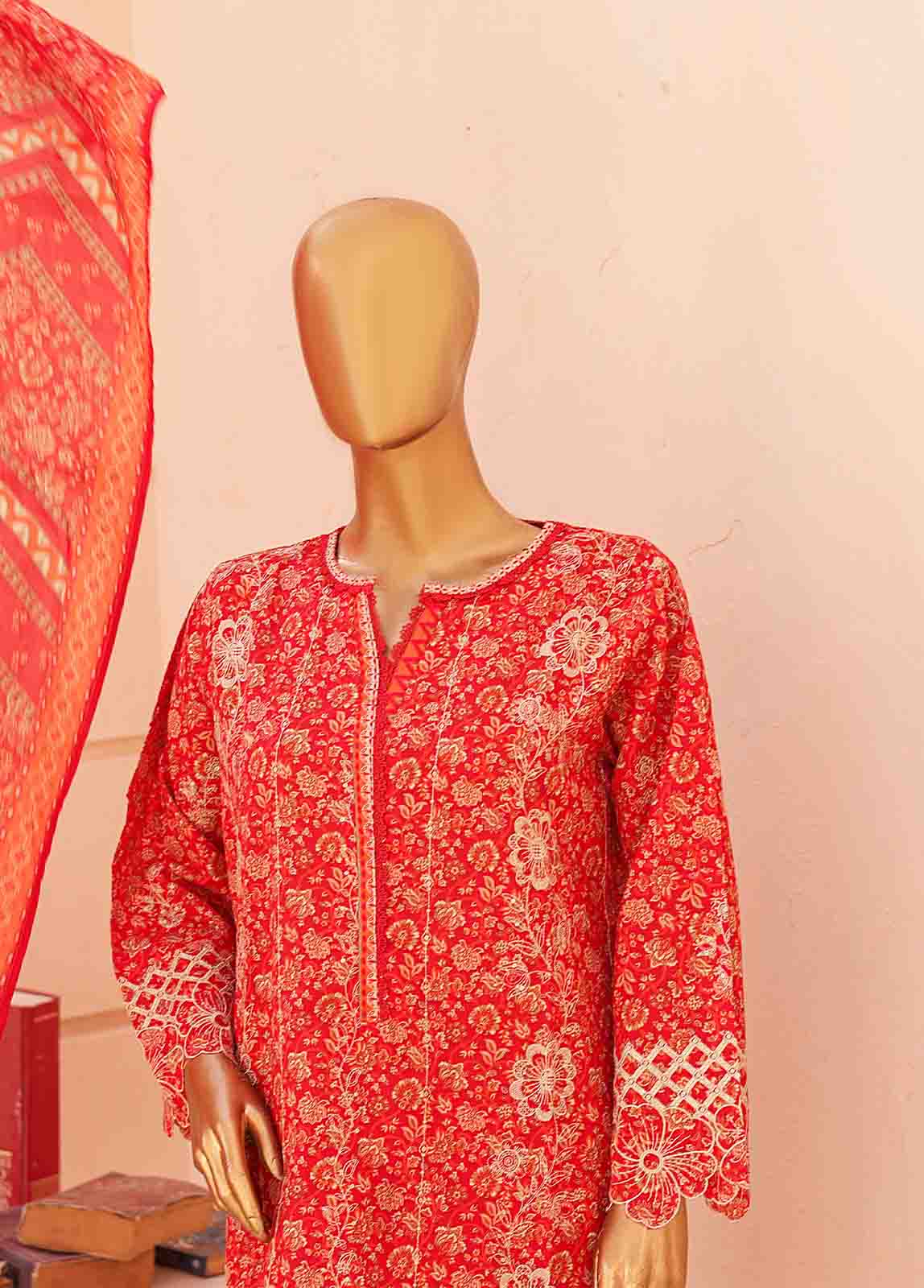 Bin Saeed Fabric - SMTB-0131 A- 3 Piece Embroidered Stitched Suit