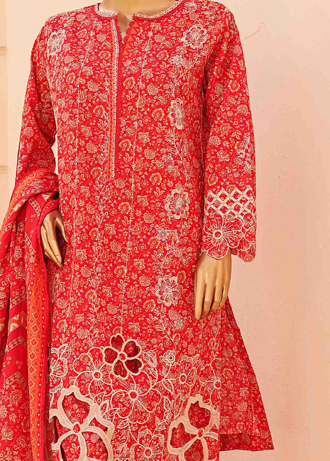 Bin Saeed Fabric - SMTB-0131 A- 3 Piece Embroidered Stitched Suit