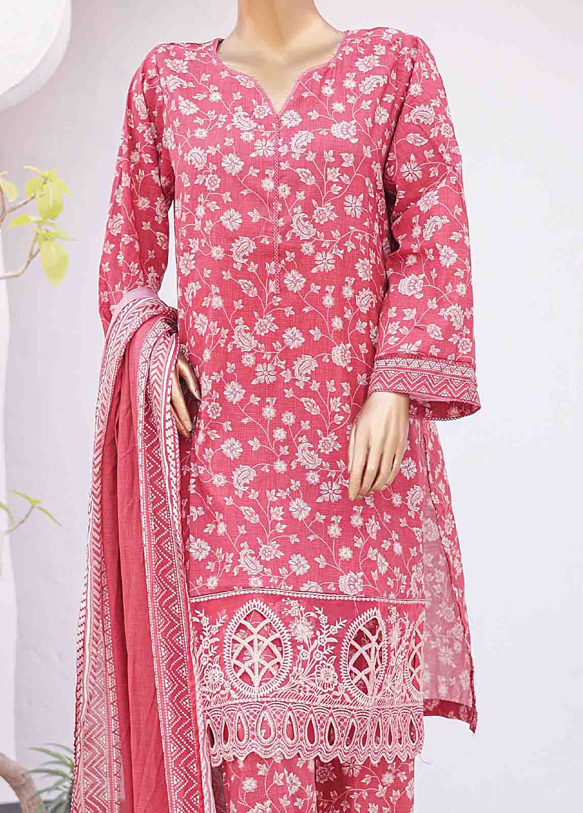 Bin Saeed Fabric - SMTB-0143- 3 Piece Embroidered Stitched Suit