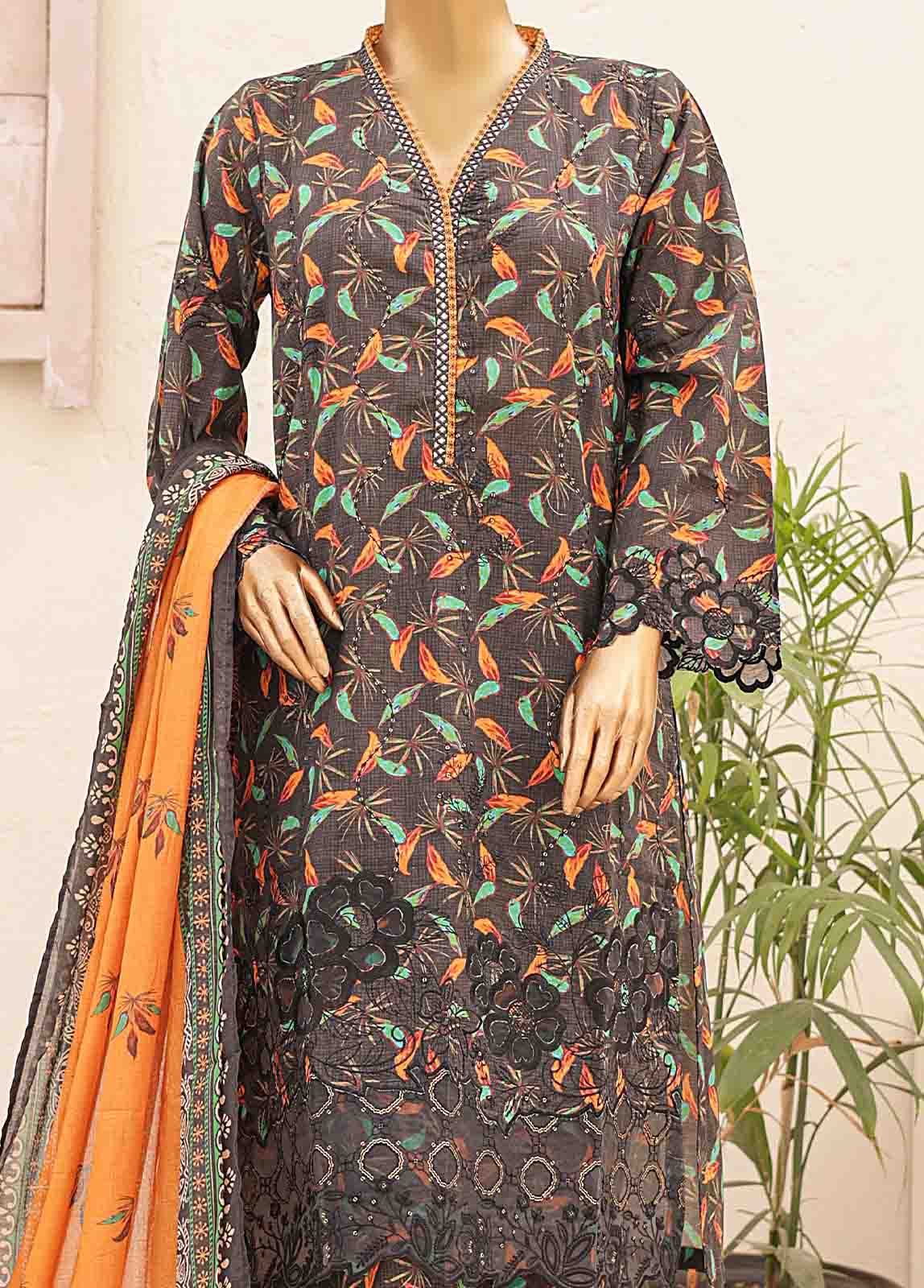Bin Saeed Fabric - SMTB-0148 A- 3 Piece Embroidered Stitched Suit