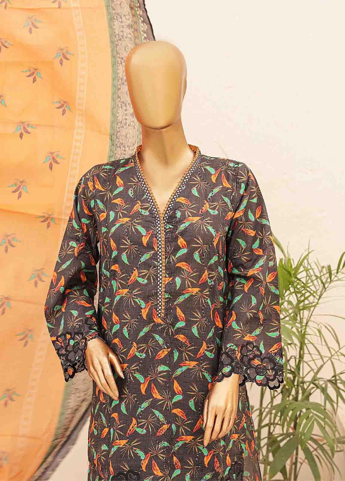 Bin Saeed Fabric - SMTB-0148 A- 3 Piece Embroidered Stitched Suit