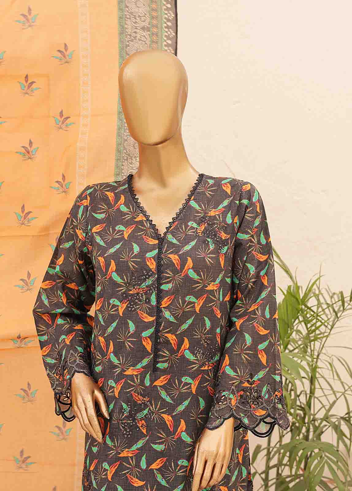 Bin Saeed Fabric - SMTB-0148 B- 3 Piece Embroidered Stitched Suit