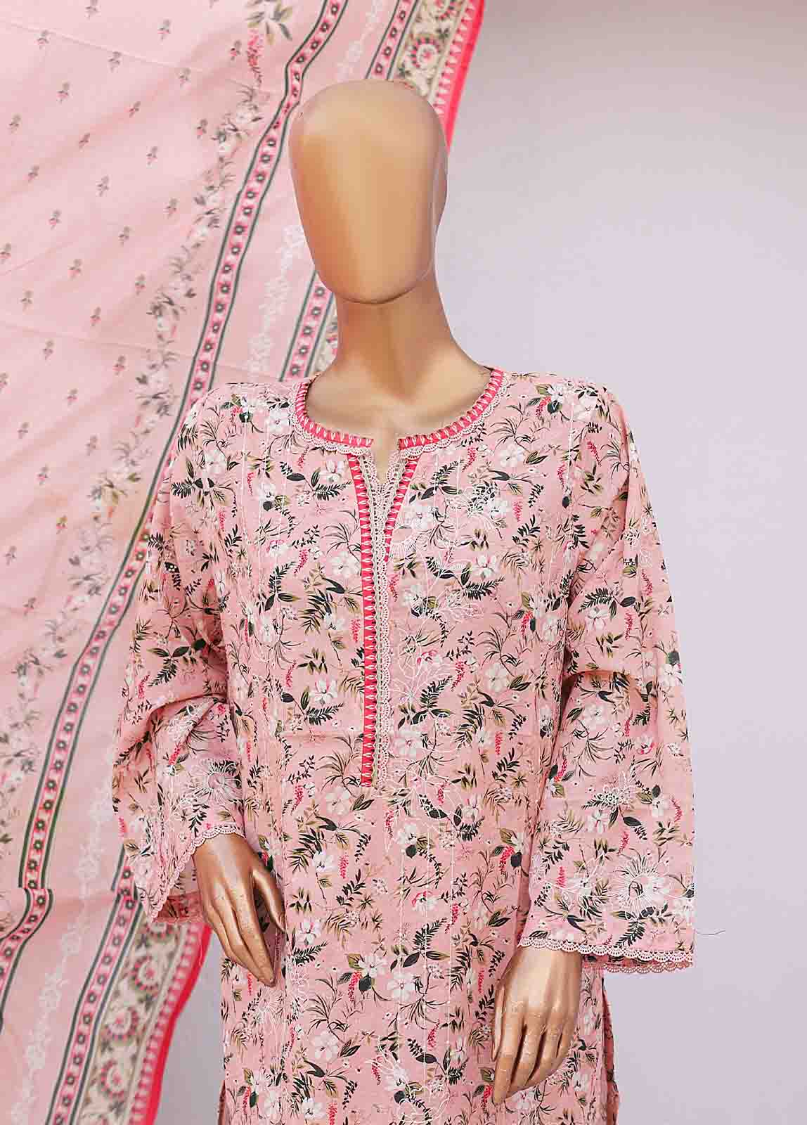 Bin Saeed Fabric - SMTB-0151 A- 3 Piece Embroidered Stitched Suit