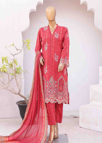 Bin Saeed Fabric - SMTB-0152- 3 Piece Embroidered Stitched Suit
