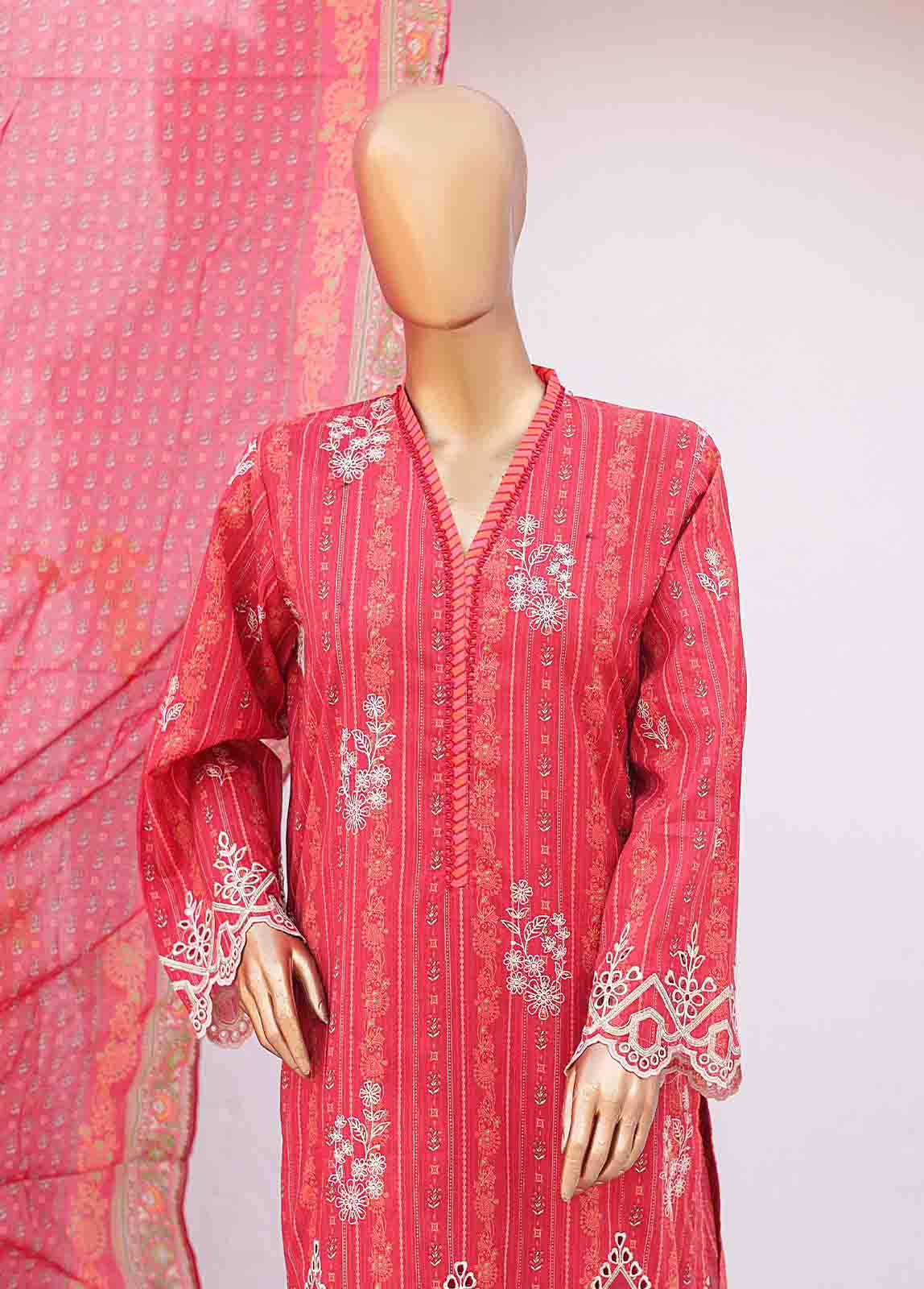 Bin Saeed Fabric - SMTB-0152- 3 Piece Embroidered Stitched Suit