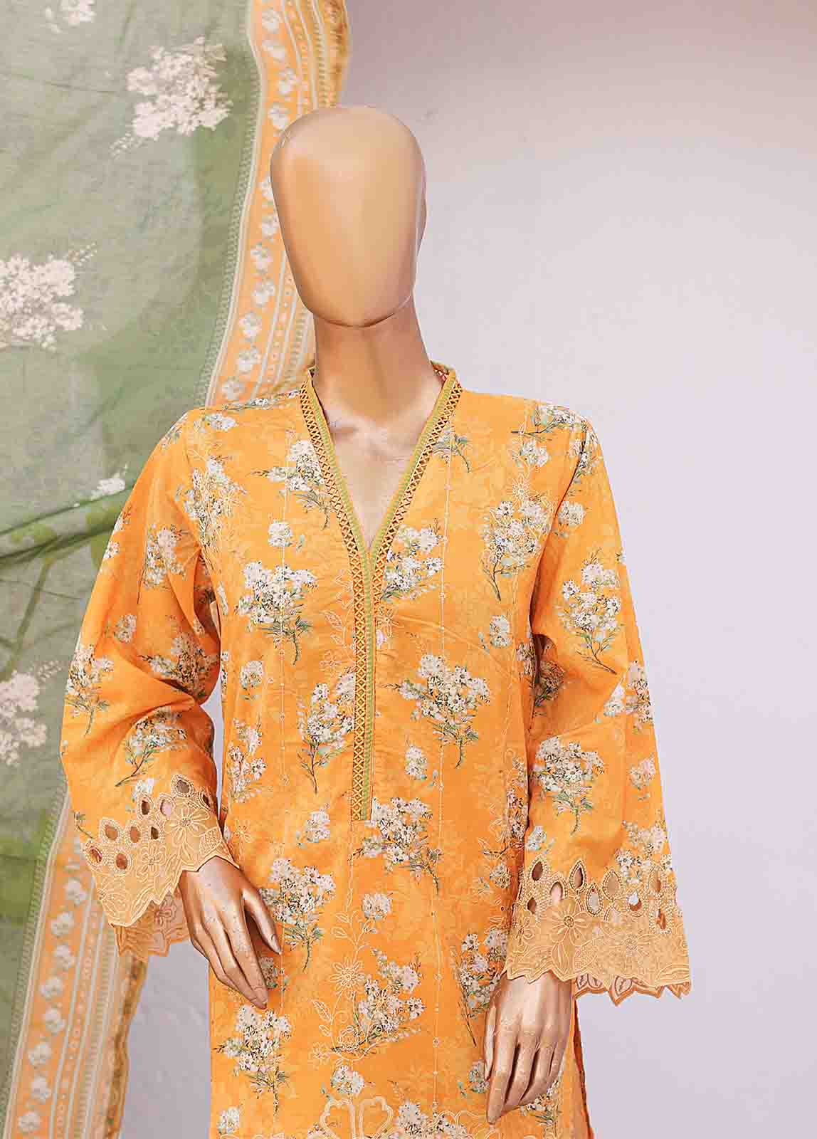 Bin Saeed Fabric - SMTB-0157- 3 Piece Embroidered Stitched Suit