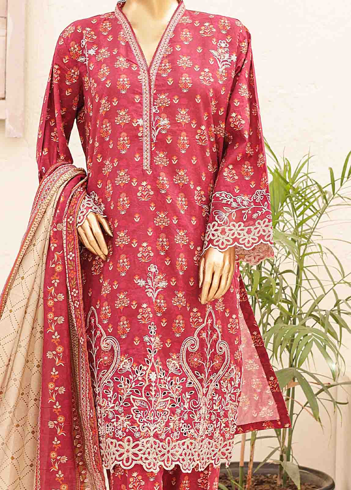 Bin Saeed Fabric - SMTB-0159- 3 Piece Embroidered Stitched Suit
