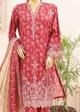 SMTB-0159- 3 Piece Embroidered Stitched Suit
