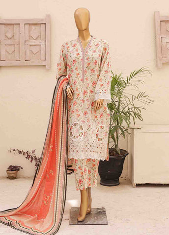 Bin Saeed Fabric - SMTB-0163- 3 Piece Embroidered Stitched Suit