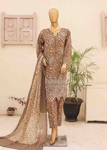 Bin Saeed Fabric - SMTB-0174- 3 Piece Embroidered Stitched Suit