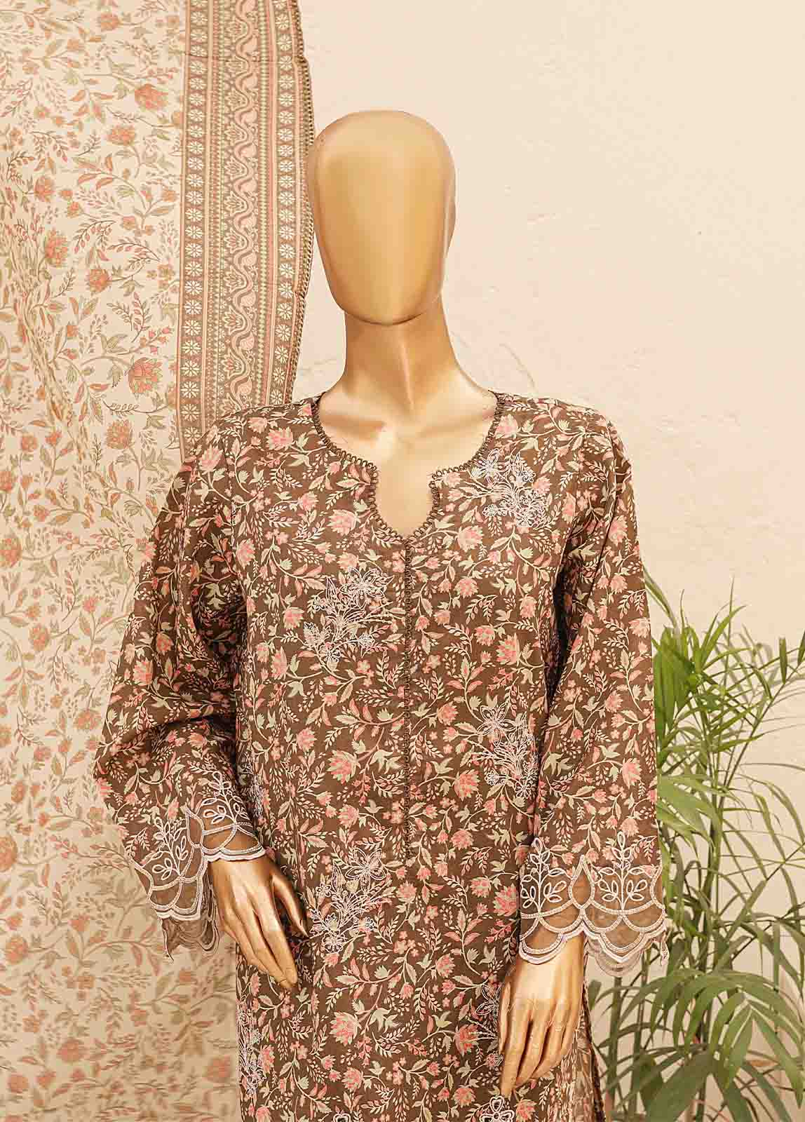 Bin Saeed Fabric - SMTB-0174- 3 Piece Embroidered Stitched Suit