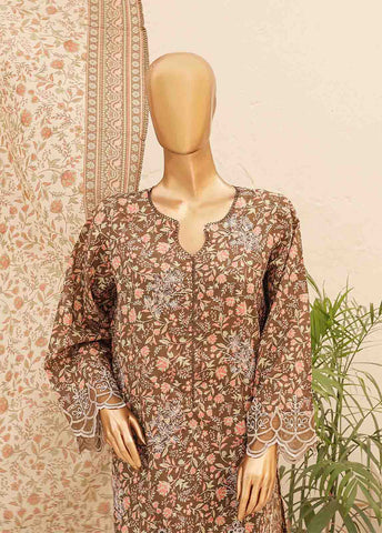 Bin Saeed Fabric - SMTB-0174- 3 Piece Embroidered Stitched Suit